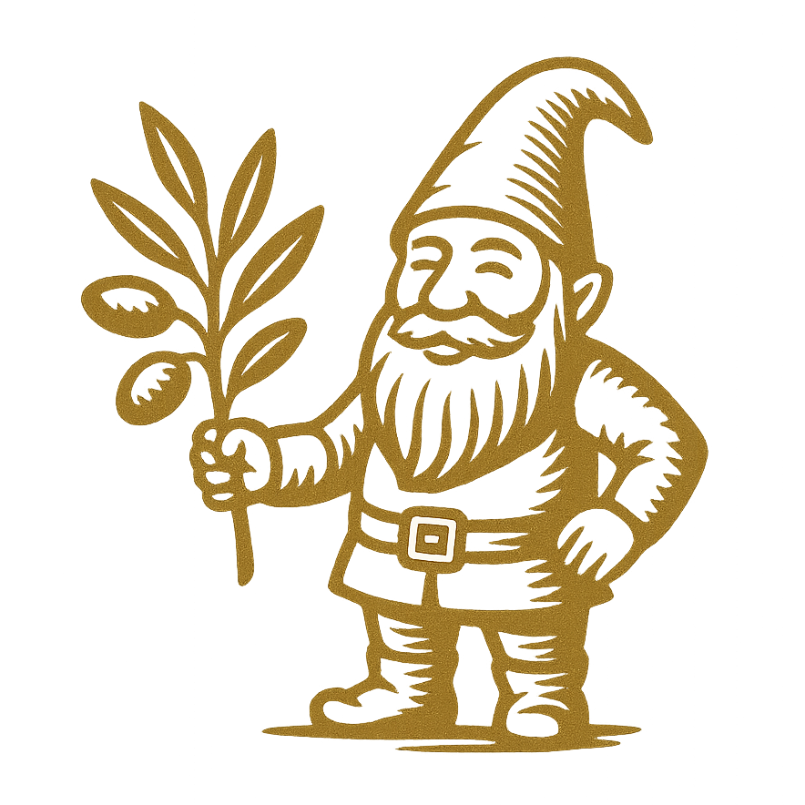 Gidwerg Illustration Olivenholzprodukt